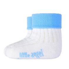 Little Angel Ponožky froté Outlast - biela/sv.modrá 15-19 | 10-13 cm