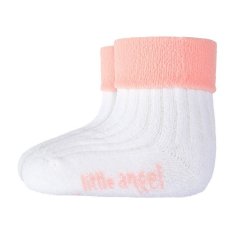 Little Angel Ponožky froté Outlast - biela/sv.ružová 20-24 | 14-16 cm