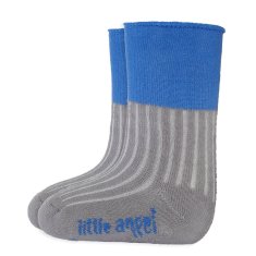 Little Angel Ponožky froté Outlast - tm. šedá/modrá 20-24 | 14-16 cm