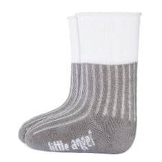 Little Angel Ponožky froté Outlast - tm. šedá/biela 20-24 | 14-16 cm