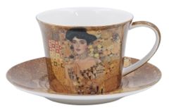 Home Elements  Porcelánový hrnček 250 ml, s podšálkou, Klimt, Adele