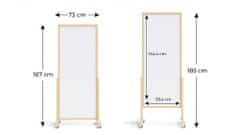Allboards Mobilní tabule 73 x 167 cm ALLboards NATURAL VERT1565_NAT
