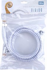 Viking Hadica sprchová PVC, 1,8m, bielo-strieborná