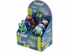 Extol Craft Kľúče Torx skladacie, 8-dielna sada, T6-25, karabína, EXTOL CRAFT