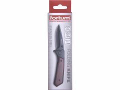 Fortum Nož zatvárací s poistkou 205mm, klip na opasok, rukoväť z Pakka dreva, FORTUM