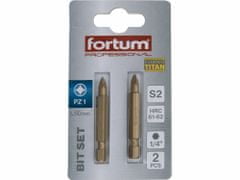 Fortum Bit krížový 2ks, PZ 1x50mm, S2, FORTUM