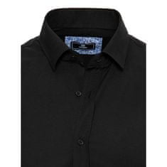 Dstreet Pánske elegantné tričko LEKA čierne dx2478 XL