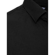 Dstreet Pánske elegantné tričko LEKA čierne dx2478 XL