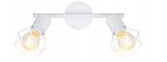 Nastaviteľné dvojité stropné svietidlo Xara biele