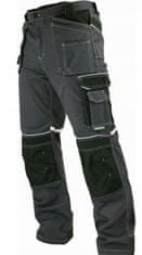STALCO Pracovné nohavice s odnímateľným pásom čierno-sivé XL