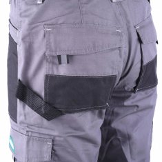 STALCO Ochranné pracovné nohavice do pása šedé veľkosť L