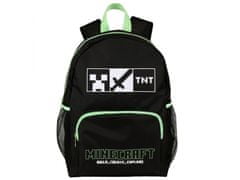 sarcia.eu Minecraft Čierny školský batoh pre chlapca, mäkký, priestranný 39x29cm Univerzálny