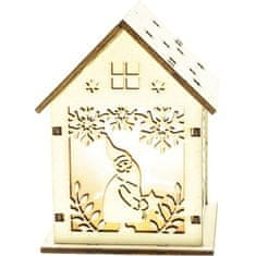 Retlux RXL 333 Vianočná dekorácia - domček s jeleňom a škriatkom 1LED, teplá biela 50003928