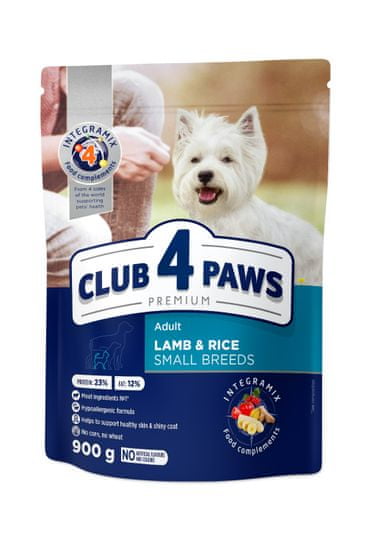 Club4Paws Premium 900 g Hypoalergenne pre psov malých plemien jahňacina a ryža
