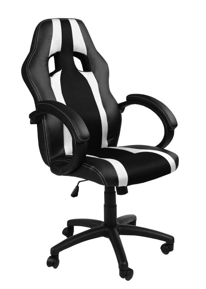 Aga Herná stolička MR2060 Čierno - Biele