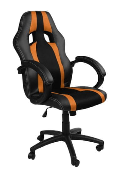 Aga Herní stolička MR2060 Čierno - Oranžová