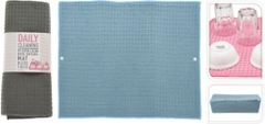 EXCELLENT Odkvapkávacia podložka na riad skladacia 40 x 48 cm modrá