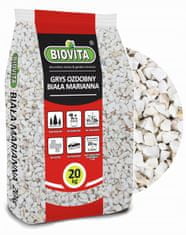 BioVita Dekoratívna biela marianna zrnitosť 8-16 mm 20 kg