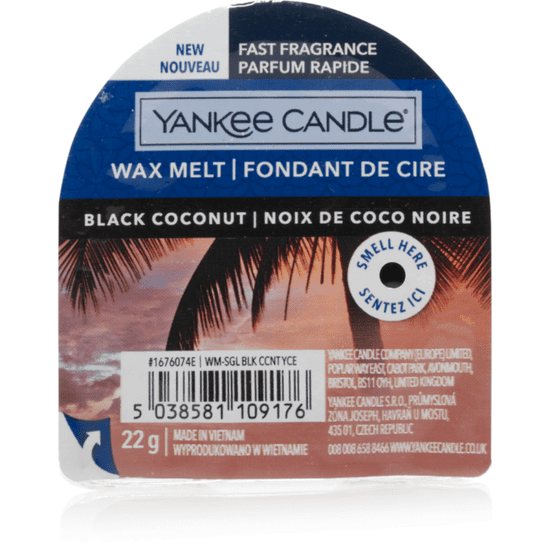 Yankee Candle BLACK COCONUT - Vonný vosk 22 g