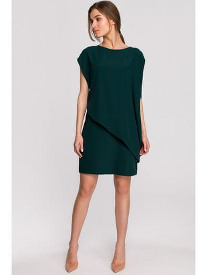 Style Stylove Dámske mini šaty Ishilla S262 zelená