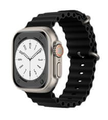 TopQ Silikónový remienok Rugged pre Apple Watch 38-40-41 mm čierny 95839