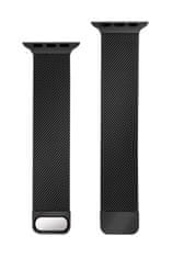 TopQ Kovový remienok LUXURY Magnet pre Apple Watch 42-44-45-49 mm čierny 95818