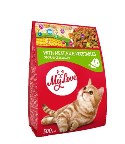 My Love MIAU pre mačky s mäsom, ryžou a zeleninou 300 g