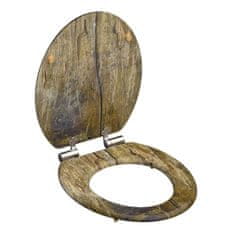 Petromila vidaXL SCHÜTTE WC sedadlo Solid Wood MDF hnedé