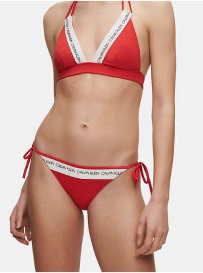 Calvin Klein Červený dámsky spodný diel plaviek Calvin Klein Underwear