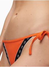 Calvin Klein Calvin Klein oranžový spodný diel plaviek Cheeky String Side Tie Vermillion Orange XL