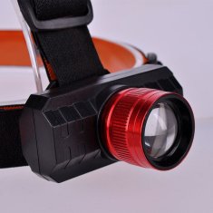Solight Solight LED čelové nabíjacie svietidlo, 3W, 150lm, zoom, Li-ion, USB WN36