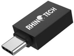 RhinoTech adaptér / redukce USB-C - USB-A, M/F, čierna