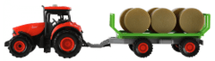 Teddies Traktor Zetor s vlekom a balíkmi