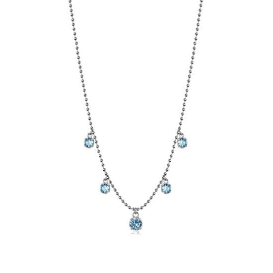 Brosway Blyštivý oceľový náhrdelník so zirkónmi Desideri BEIN014