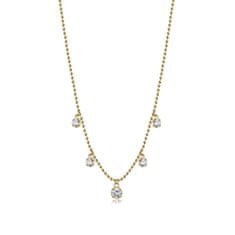 Brosway Blyštivý pozlátený náhrdelník so zirkónmi Desideri BEIN015