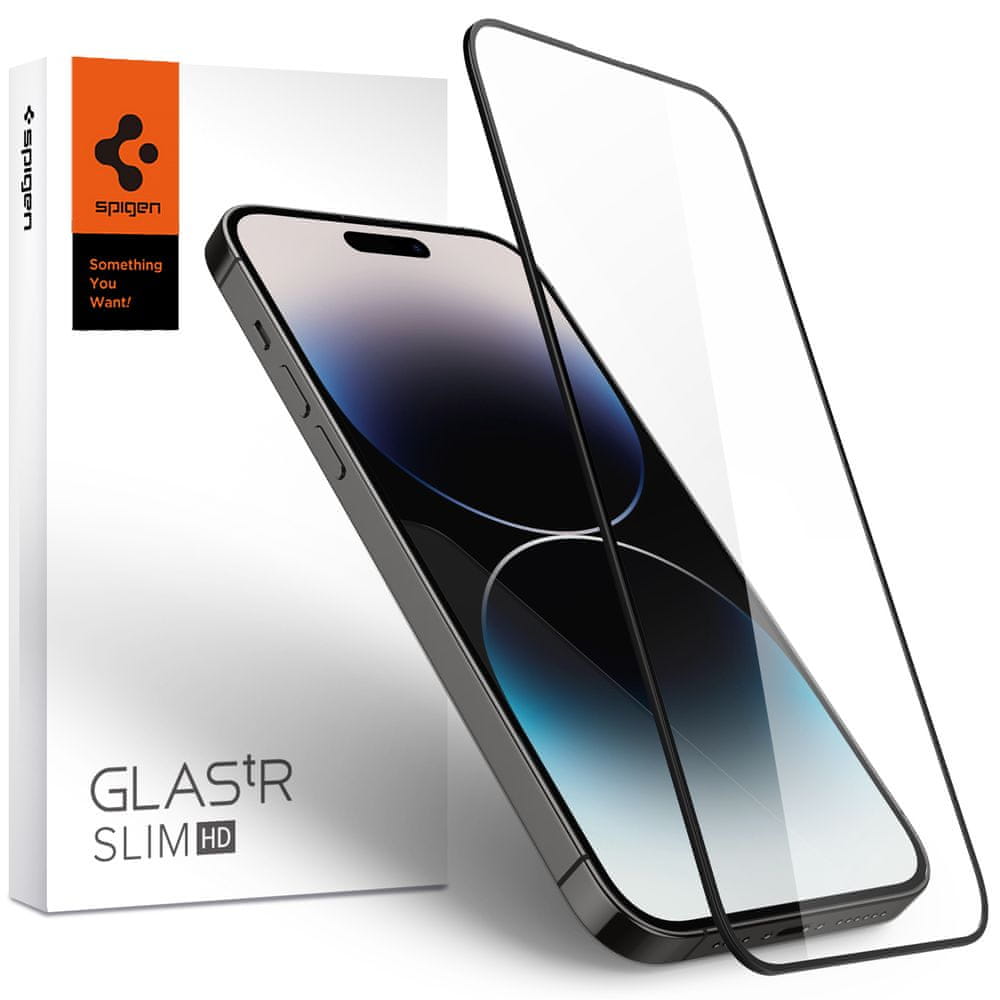Spigen TR Slim HD 1 Pack, FC čierna - iPhone 14 Pro, AGL05221
