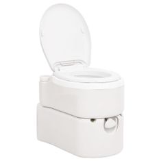 Vidaxl Integrované kempingové WC biele 24+17 l HDPE a PP
