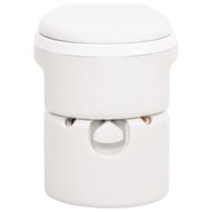 Vidaxl Integrované kempingové WC biele 24+17 l HDPE a PP