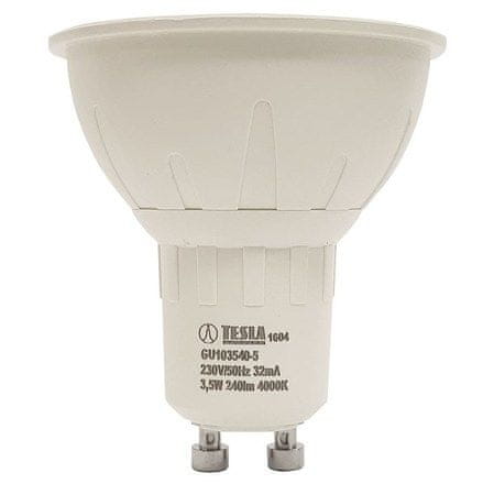 TESLA LED žiarovka Žárovka LED bodová, 3, 5W, GU10, studená bíl