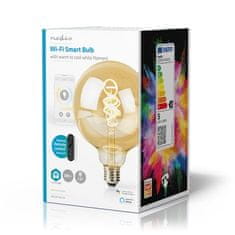 Nedis Múdra žiarovka SmartLife globe, Wi-Fi, E27, 360 lm, 4.9 W, Teplá - studená bílá