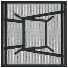 Vidaxl Skladací záhradný stôl antracitový 50x50x72cm oceľová sieťovina