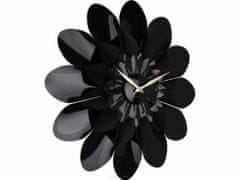 Karlsson Dizajnové nástenné hodiny Flower 5731BK, 60 cm