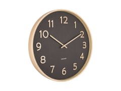 Karlsson Drevené nástenné hodiny KA5852, čierna 40cm 