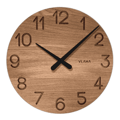 Vlaha Dubové hodiny s čiernymi ručičkami, VCT1132, 45cm