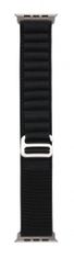 TopQ Textilný remienok Wavy pre Apple Watch 42-44-45-49 mm čierny 95880