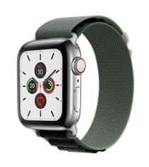 TopQ Textilný remienok Wavy pre Apple Watch 38-40-41 mm čierno-zelený 95889