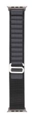 TopQ Textilný remienok Wavy pre Apple Watch 42-44-45-49 mm čierno-sivý 95881