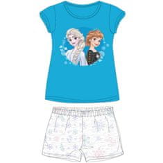 Eplusm Dievčenské bavlnené pyžamo krátke DISNEY FROZEN / modré 5 roky (110cm)