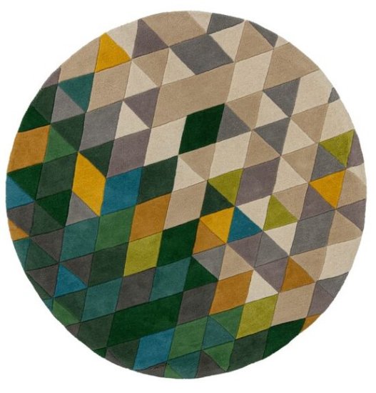 Flair Ručne všívaný kusový koberec Illusion Prism Green/Multi kruh