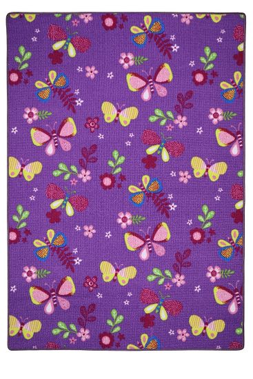 Vopi Detský kusový koberec Motýlik 5291 fialový